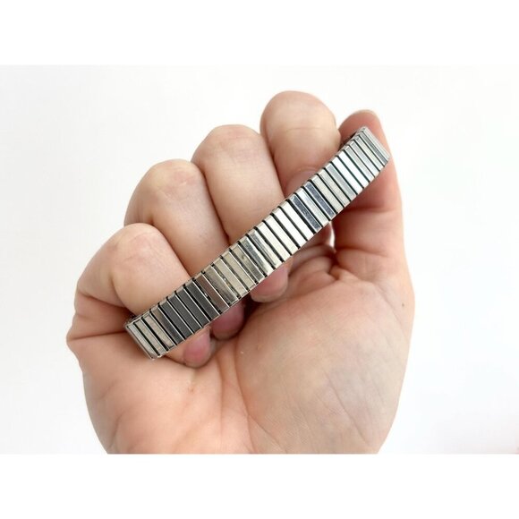 Two Toned Unisex Flexible Elastic Unisex Minimalist Bracelet - Picture 6 of 6